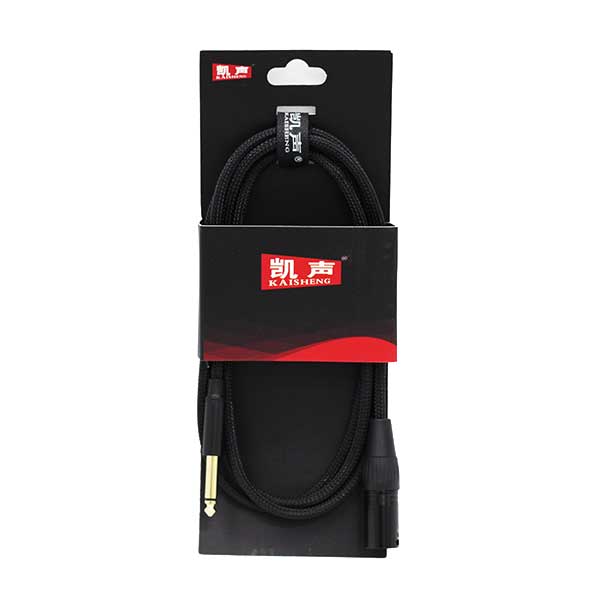 Audio Extension Cord, Jack-XLR 6.5 Male-Male, 1.8m - J1.8XLR